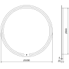 Mexen Rose illuminated bathroom mirror, round 100 cm, LED 6000K, demister - 9810-100-100-611-00