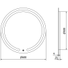 Mexen Rose illuminated bathroom mirror 60 x 60 cm, LED 6000K, demister - 9810-060-060-611-00