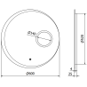Mexen Ella illuminated bathroom mirror with cosmetic mirror, round 60 cm, LED 6000K, anti-fog - 9811-060-060-611-00