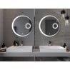Mexen Ella illuminated bathroom mirror with a makeup mirror, round 70 cm, LED 6000K, demister - 9811-070-070-611-00