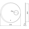Mexen Ella bathroom mirror with backlighting and cosmetic mirror, round 70 cm, LED 6000K, anti-fog - 9811-070-070-611-00
