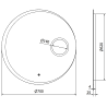 Mexen Ella illuminated bathroom mirror with a makeup mirror, round 70 cm, LED 6000K, demister - 9811-070-070-611-00