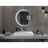 Mexen Ella bathroom mirror with lighting and cosmetic mirror, round 80 cm, LED 6000K, anti-fog - 9811-080-080-611-00