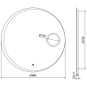 Mexen Ella illuminated bathroom mirror with a makeup mirror, round 80 cm, LED 6000K, demister - 9811-080-080-611-00
