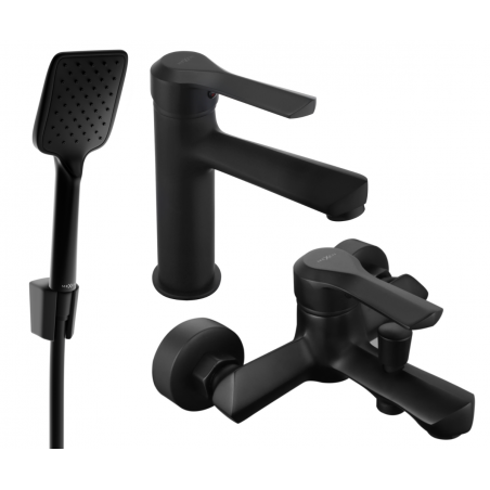 Mexen Sabre R62 Bath Set, Black - 72103R62-70