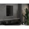 Mexen Erma illuminated bathroom mirror 50 x 70 cm, LED 6000K, demister, black frame - 9814-050-070-611-70