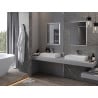 Mexen Erma illuminated bathroom mirror 50 x 70 cm, LED 6000K, demister, black frame - 9814-050-070-611-70