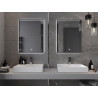 Mexen Erma illuminated bathroom mirror 60 x 80 cm, LED 6000K, anti-fog, black frame - 9814-060-080-611-70