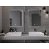 Mexen Erma illuminated bathroom mirror 60 x 80 cm, LED 6000K, demister, black frame - 9814-060-080-611-70