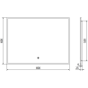 Mexen Erma illuminated bathroom mirror 80 x 60 cm, LED 6000K, demister, black frame - 9814-080-060-611-70