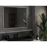 Mexen Erma 100 x 80 cm LED illuminated bathroom mirror, 6000K, anti-fog, black frame - 9814-100-080-611-70