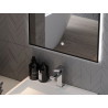 Mexen Erma 100 x 80 cm LED illuminated bathroom mirror, 6000K, anti-fog, black frame - 9814-100-080-611-70