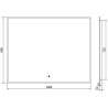 Mexen Erma illuminated bathroom mirror 100 x 80 cm, LED 6000K, demister, black frame - 9814-100-080-611-70