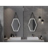 Mexen Orla 50 x 70 cm Backlit Bathroom Mirror, LED 6000K, Anti-Fog, Black Frame - 9815-050-070-611-70