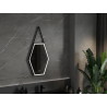 Mexen Orla 50 x 70 cm Backlit Bathroom Mirror, LED 6000K, Anti-Fog, Black Frame - 9815-050-070-611-70
