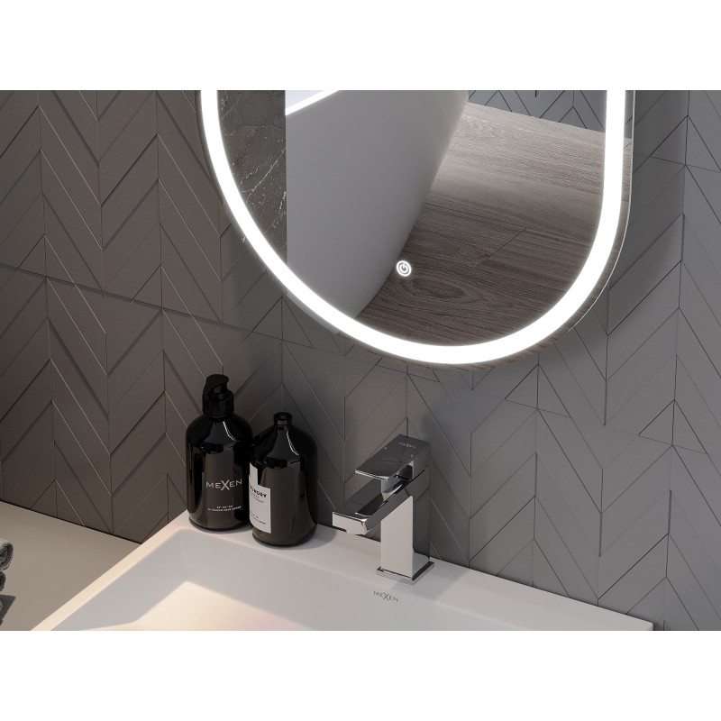 Mexen Bono LED illuminated bathroom mirror 45 x 120 cm, LED 6000K, anti-fog - 9816-045-120-611-00