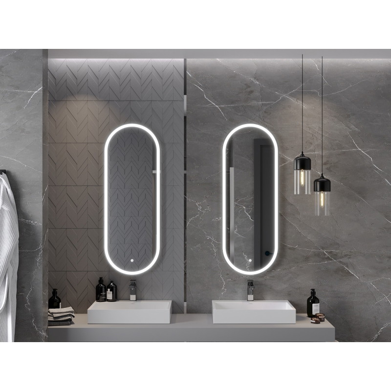 Mexen Bono LED illuminated bathroom mirror 45 x 120 cm, LED 6000K, anti-fog - 9816-045-120-611-00