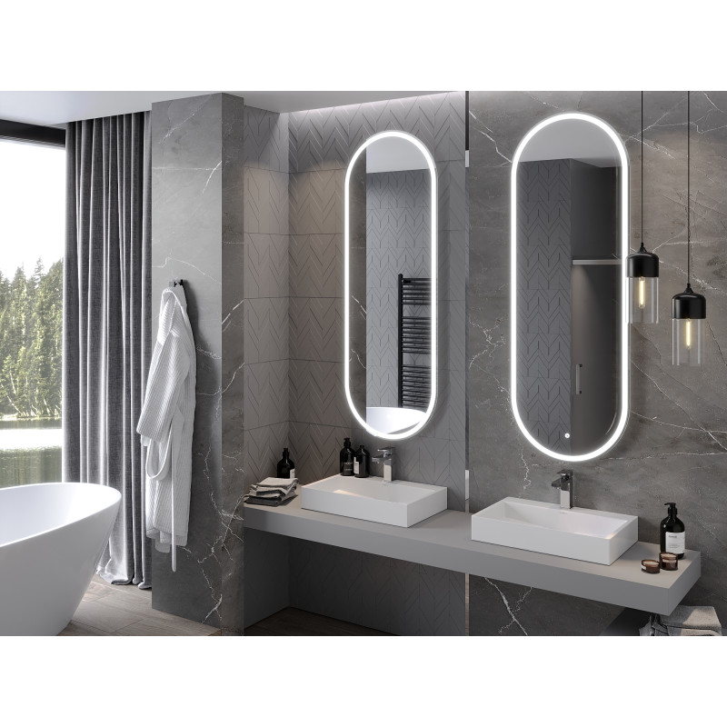 Mexen Bono illuminated bathroom mirror 55 x 155 cm, LED 6000K, anti-fog - 9816-055-155-611-00