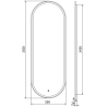 Mexen Bono illuminated bathroom mirror 55 x 155 cm, LED 6000K, demister - 9816-055-155-611-00
