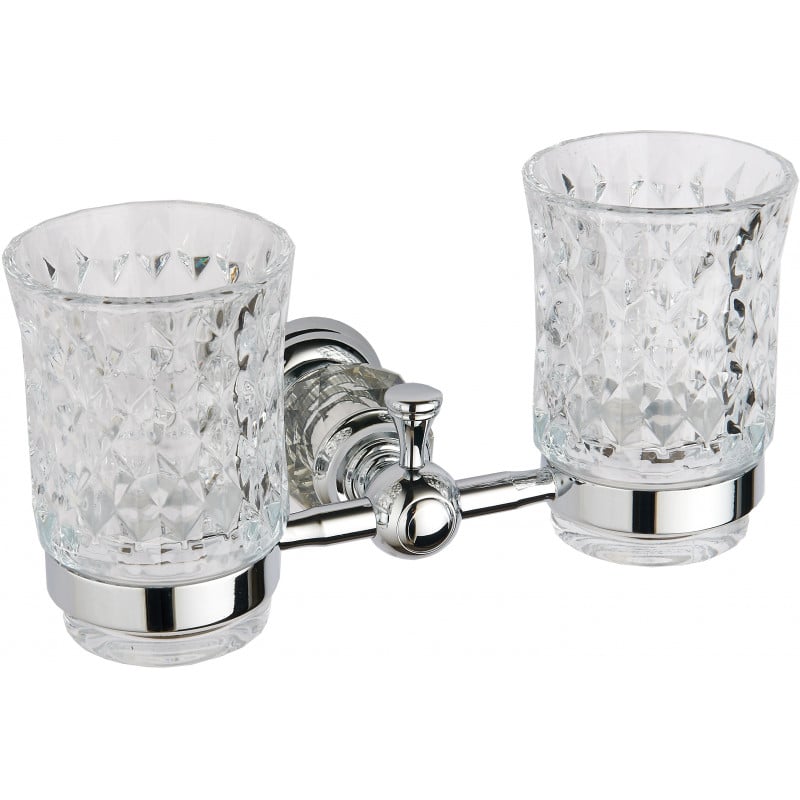 Mexen Estela double toothbrush holder, chrome - 7011552-00