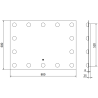Mexen Dona bathroom mirror illuminated 80 x 60 cm, LED 6000K, anti-fog - 9818-080-060-611-00
