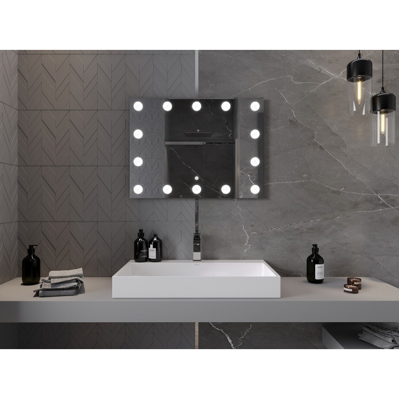 Mexen Dona bathroom mirror illuminated 80 x 60 cm, LED 6000K, anti-fog - 9818-080-060-611-00