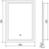 Mexen Miko backlit bathroom mirror 50 x 70 cm, LED 6000K, anti-fog - 9819-050-070-611-00