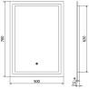 Mexen Miko illuminated bathroom mirror 50 x 70 cm, LED 6000K, demister - 9819-050-070-611-00
