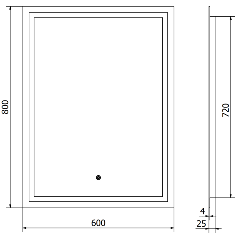 Mexen Miko illuminated bathroom mirror 60 x 80 cm, LED 6000K, anti-fog - 9819-060-080-611-00