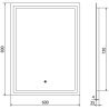 Mexen Miko illuminated bathroom mirror 60 x 80 cm, LED 6000K, demister - 9819-060-080-611-00