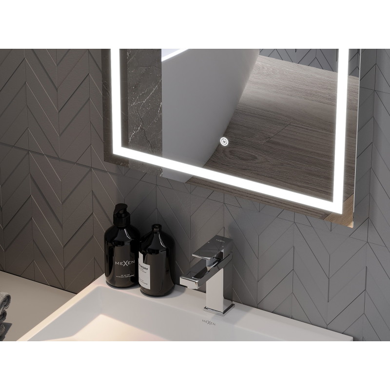 Mexen Miko illuminated bathroom mirror 80 x 60 cm, LED 6000K, antifog - 9819-080-060-611-00