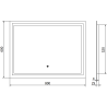 Mexen Miko illuminated bathroom mirror 80 x 60 cm, LED 6000K, anti-fog - 9819-080-060-611-00