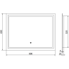 Mexen Miko illuminated bathroom mirror 80 x 60 cm, LED 6000K, demister - 9819-080-060-611-00