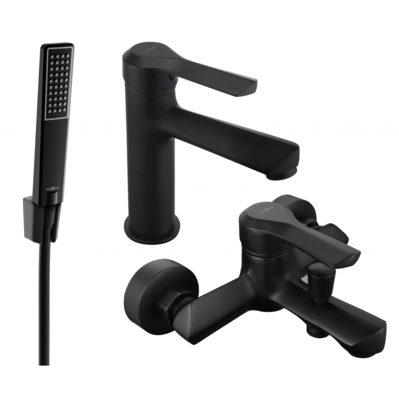 Mexen Sabre R72 bathtub set, Black - 72103R72-70