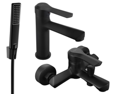 Mexen Sabre R72 bathtub set, Black - 72103R72-70