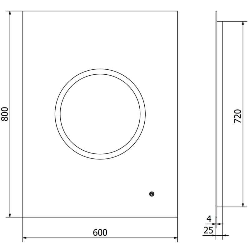Mexen Koga illuminated bathroom mirror 60 x 80 cm, LED 6000K, anti-fog - 9821-060-080-611-00