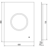 Mexen Koga illuminated bathroom mirror 60 x 80 cm, LED 6000K, demister - 9821-060-080-611-00