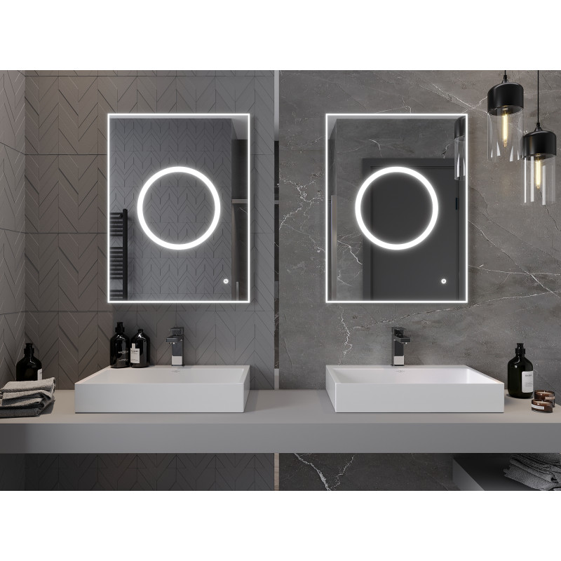 Mexen Koga backlit bathroom mirror 60 x 80 cm, LED 6000K, anti-fog - 9821-060-080-611-00