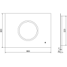 Mexen Koga illuminated bathroom mirror 80 x 60 cm, LED 6000K, demister - 9821-080-060-611-00