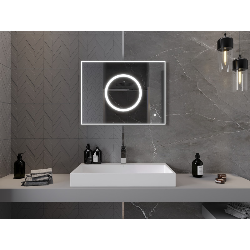 Mexen Koga  Illuminated Bathroom Mirror 80 x 60 cm, LED 6000K, Anti-Fog - 9821-080-060-611-00
