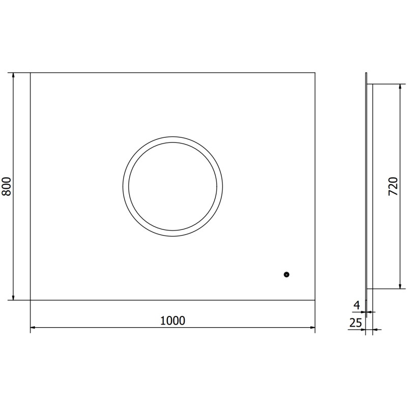 Mexen Koga LED Illuminated Bathroom Mirror 100 x 80 cm, LED 6000K, Anti-Fog - 9821-100-080-611-00