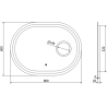 Mexen Umba illuminated bathroom mirror with cosmetic mirror 80 x 60 cm, LED 6000K, anti-fog - 9822-080-060-611-00