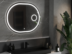 Mexen Umba illuminated bathroom mirror with a makeup mirror 100 x 80 cm, LED 6000K, demister - 9822-100-080-611-00