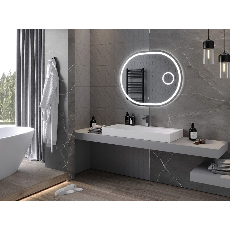 Mexen Umba bathroom mirror with lighting and cosmetic mirror 100 x 80 cm, LED 6000K, anti-fog - 9822-100-080-611-00
