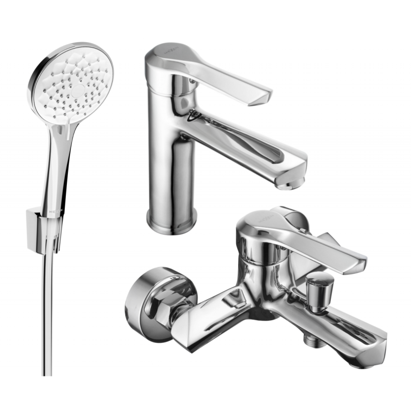 Mexen Sabre R74 bathtub set, Chrome - 72103R74-00