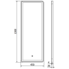 Mexen Coro 45 x 120 cm illuminated bathroom mirror, LED 6000K, anti-fog, black frame - 9817-045-120-611-70