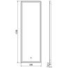 Mexen Coro bathroom mirror illuminated 50 x 150 cm, LED 6000K, anti-fog, black frame - 9817-050-150-611-70