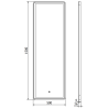 Mexen Coro bathroom mirror with lighting 50 x 150 cm, LED 6000K, anti-fog, black frame - 9817-050-150-611-70