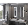 Mexen Coro 45 x 120 cm illuminated bathroom mirror, LED 6000K, anti-fog, black frame - 9817-045-120-611-70
