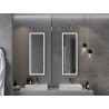 Mexen Coro 45 x 120 cm illuminated bathroom mirror, LED 6000K, anti-fog, black frame - 9817-045-120-611-70
